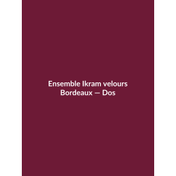 Ensemble Ikram velours — Bordeaux, vue dos