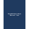 Ensemble Ikram velours — Bleu nuit, vue face