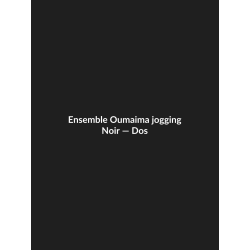 Ensemble Oumaima jogging — Noir, vue dos