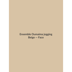 Ensemble Oumaima jogging — Beige, vue face