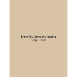 Ensemble Oumaima jogging — Beige, vue dos