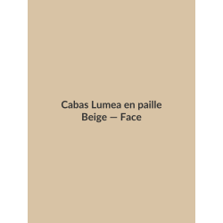 Cabas Lumea en paille — Beige, vue face