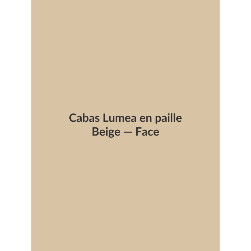 Cabas Lumea en paille — Beige, vue face