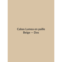 Cabas Lumea en paille — Beige, vue dos