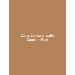 Cabas Lumea en paille — Camel, vue face