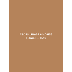 Cabas Lumea en paille — Camel, vue dos