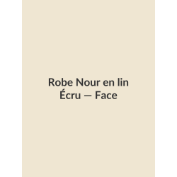 Robe Nour en lin — Écru, vue face