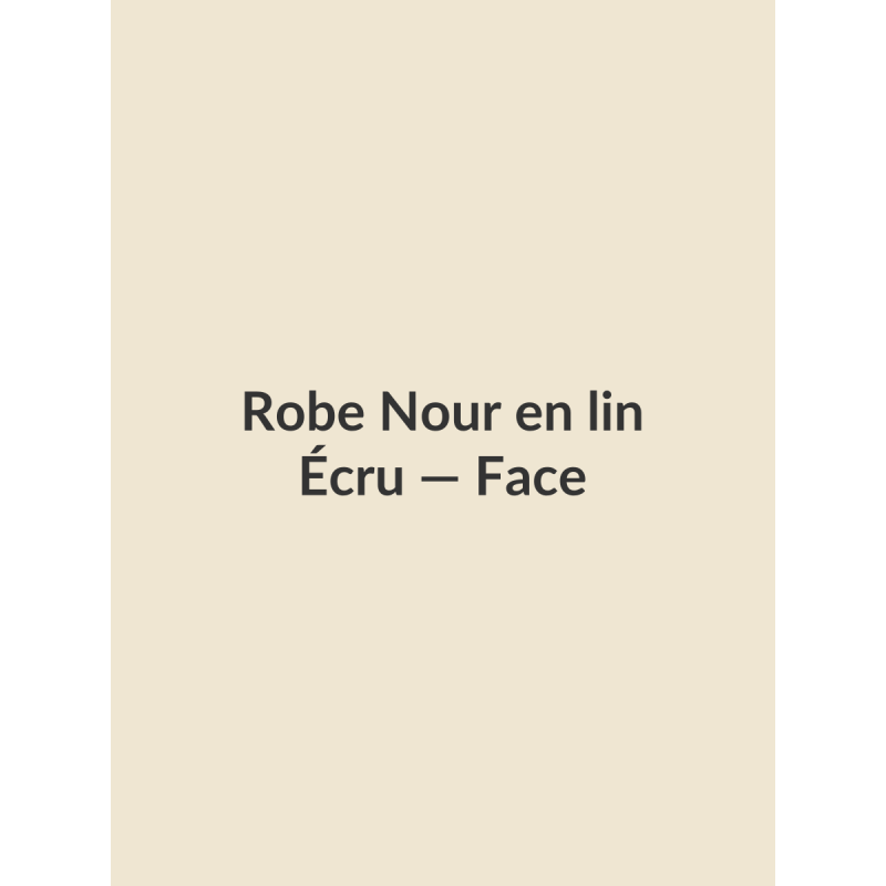 Robe Nour en lin — Écru, vue face