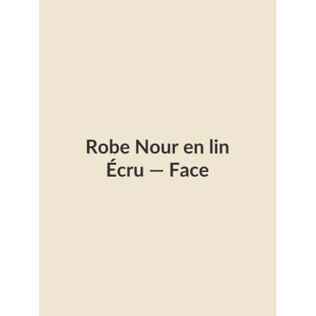 Robe Nour en lin — Écru, vue face