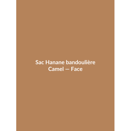 Sac Hanane bandoulière — Camel, vue face