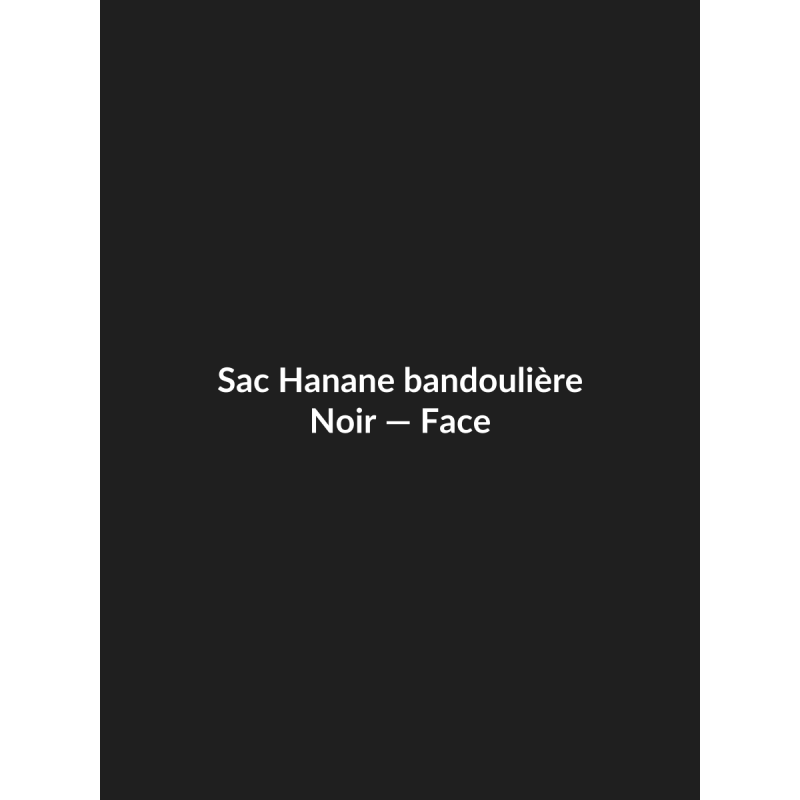 Sac Hanane bandoulière — Noir, vue face