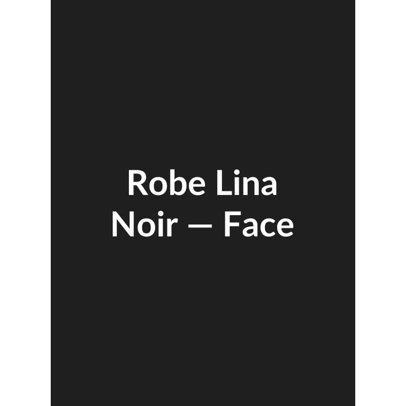Robe Lina — Noir, vue face