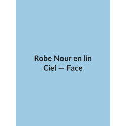 Robe Nour en lin — Ciel, vue face