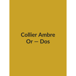 Collier Ambre — Or, vue dos