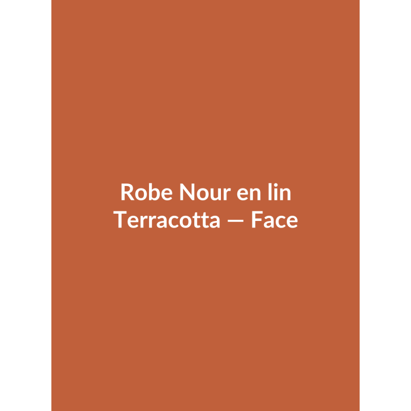Robe Nour en lin — Terracotta, vue face