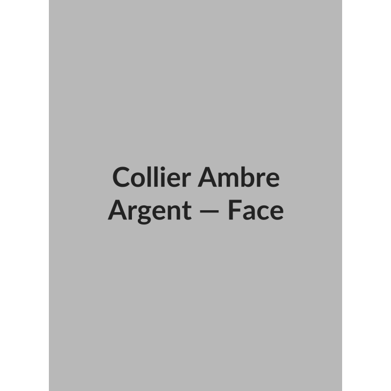 Collier Ambre — Argent, vue face
