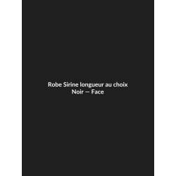 Robe Sirine longueur au choix — Noir, vue face