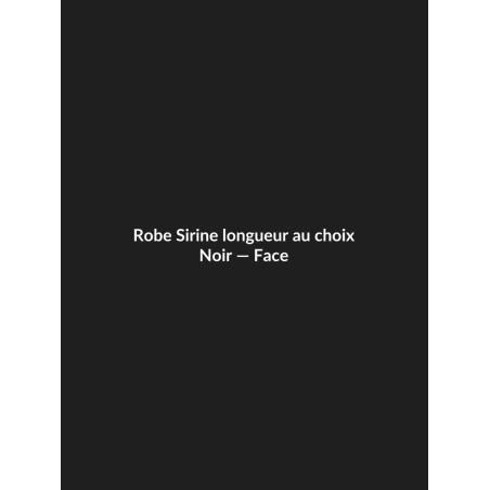 Robe Sirine longueur au choix — Noir, vue face