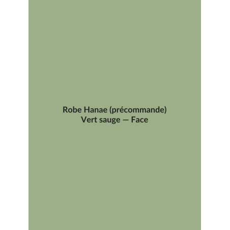 Robe Hanae (précommande) — Vert sauge, vue face