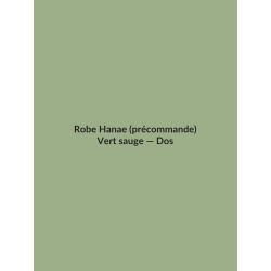 Robe Hanae (précommande) — Vert sauge, vue dos
