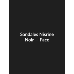 Sandales Nisrine — Noir, vue face