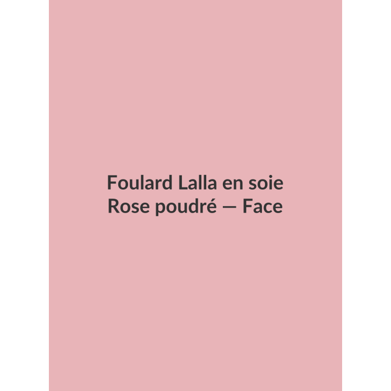 Foulard Lalla en soie — Rose poudré, vue face