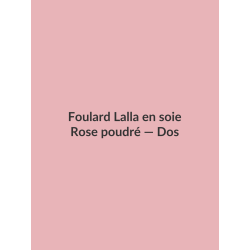 Foulard Lalla en soie — Rose poudré, vue dos