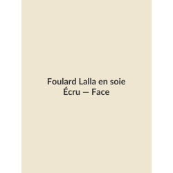 Foulard Lalla en soie — Écru, vue face
