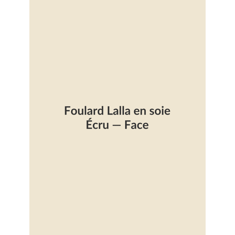 Foulard Lalla en soie — Écru, vue face