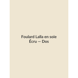 Foulard Lalla en soie — Écru, vue dos