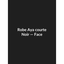 Robe Aya courte — Noir, vue face