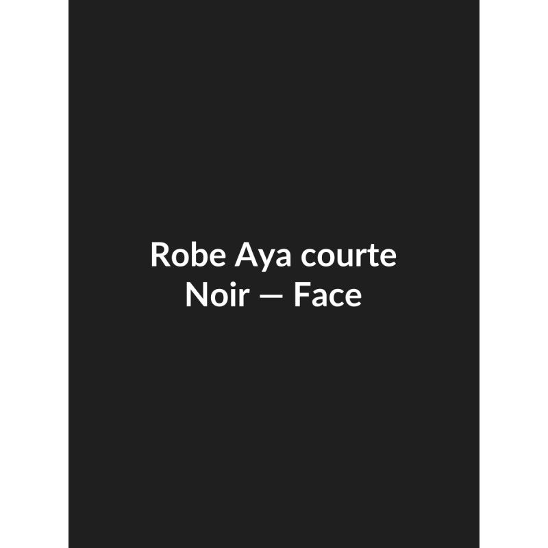 Robe Aya courte — Noir, vue face