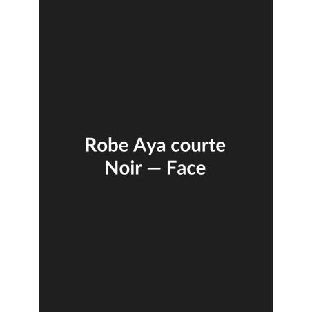 Robe Aya courte — Noir, vue face