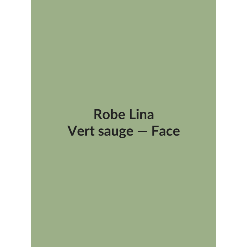 Robe Lina — Vert sauge, vue face