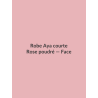 Robe Aya courte — Rose poudré, vue face
