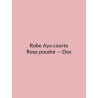 Robe Aya courte — Rose poudré, vue dos