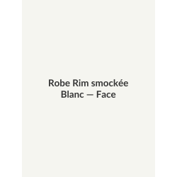 Robe Rim smockée — Blanc, vue face