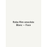 Robe Rim smockée — Blanc, vue face