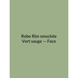 Robe Rim smockée — Vert sauge, vue face