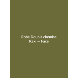 Robe Dounia chemise — Kaki, vue face