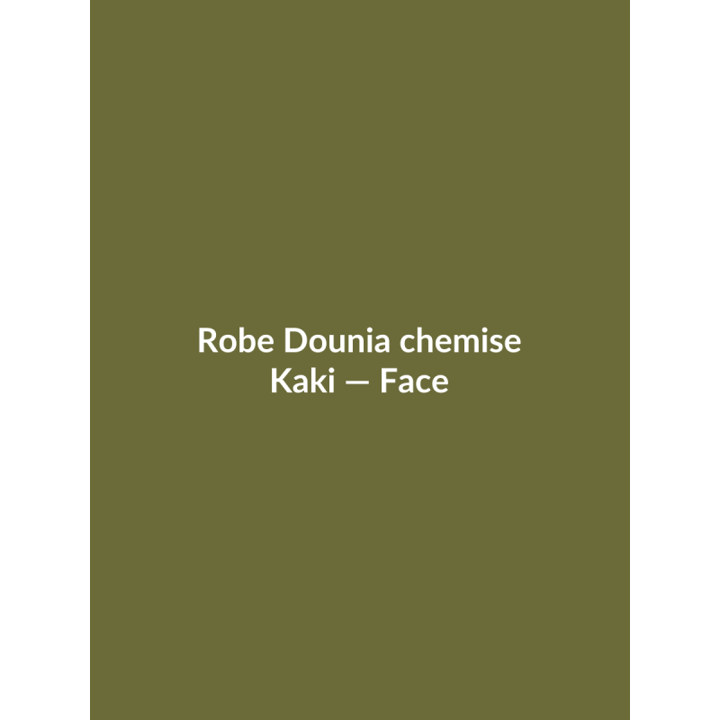 Robe Dounia chemise — Kaki, vue face