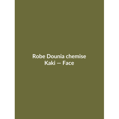 Robe Dounia chemise — Kaki, vue face