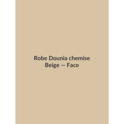 Robe Dounia chemise — Beige, vue face