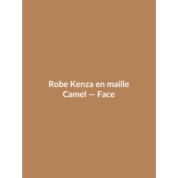 Robe Kenza en maille — Camel, vue face