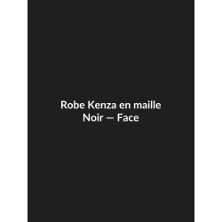 Robe Kenza en maille — Noir, vue face