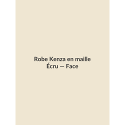 Robe Kenza en maille — Écru, vue face