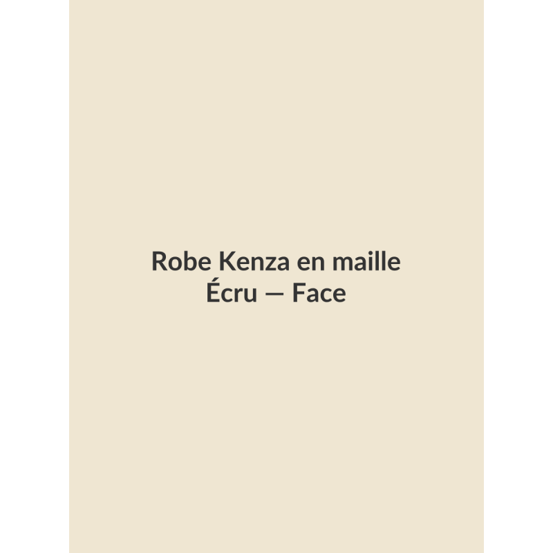 Robe Kenza en maille — Écru, vue face