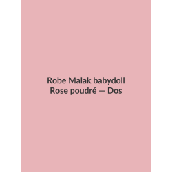 Robe Malak babydoll — Rose poudré, vue dos