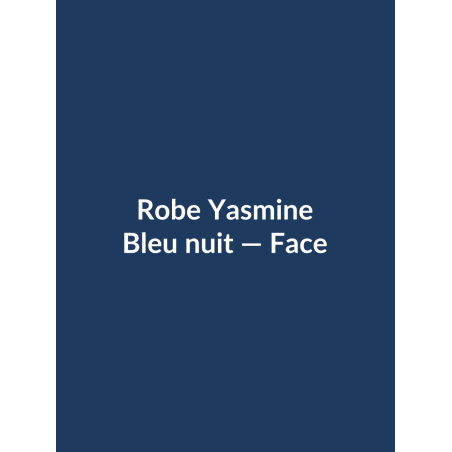 Robe Yasmine — Bleu nuit, vue face