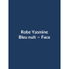 Robe Yasmine — Bleu nuit, vue face